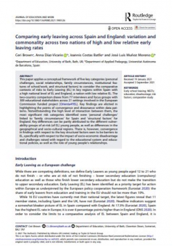 Comparing early leaving across Spain and England: variation and commonality across two nations of high and low relative early leaving rates