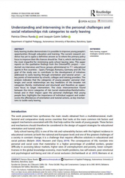 Understanding and intervening in the personal challenges and social relationships risk categories to early leaving